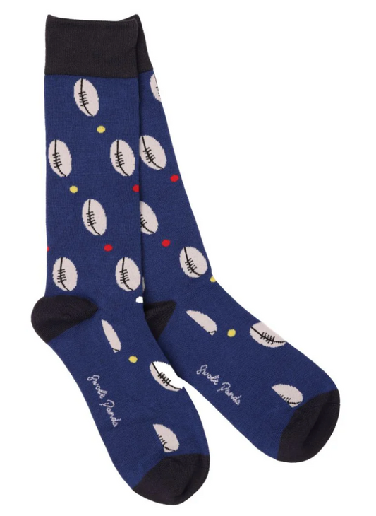 Rugby Ball Bamboo Socks