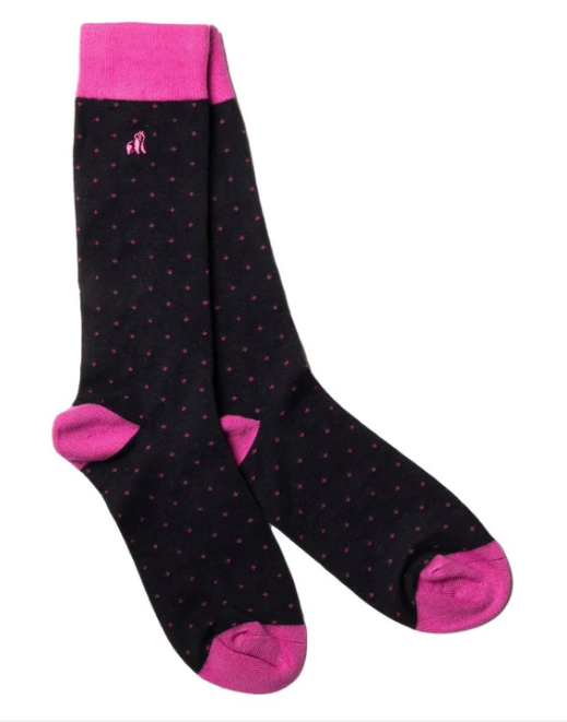 Spotted Pink Bamboo Socks