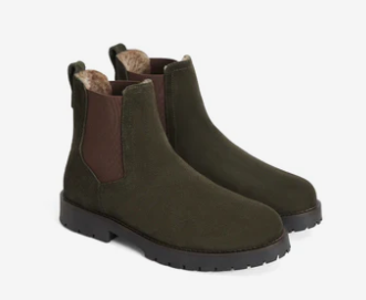 The Shearling Lined Boudica - Moss Green